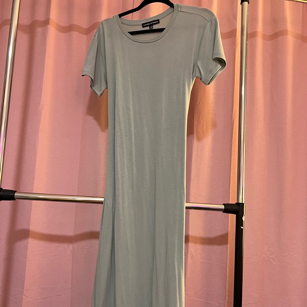 Cathrine Malandrino green body con midi dress